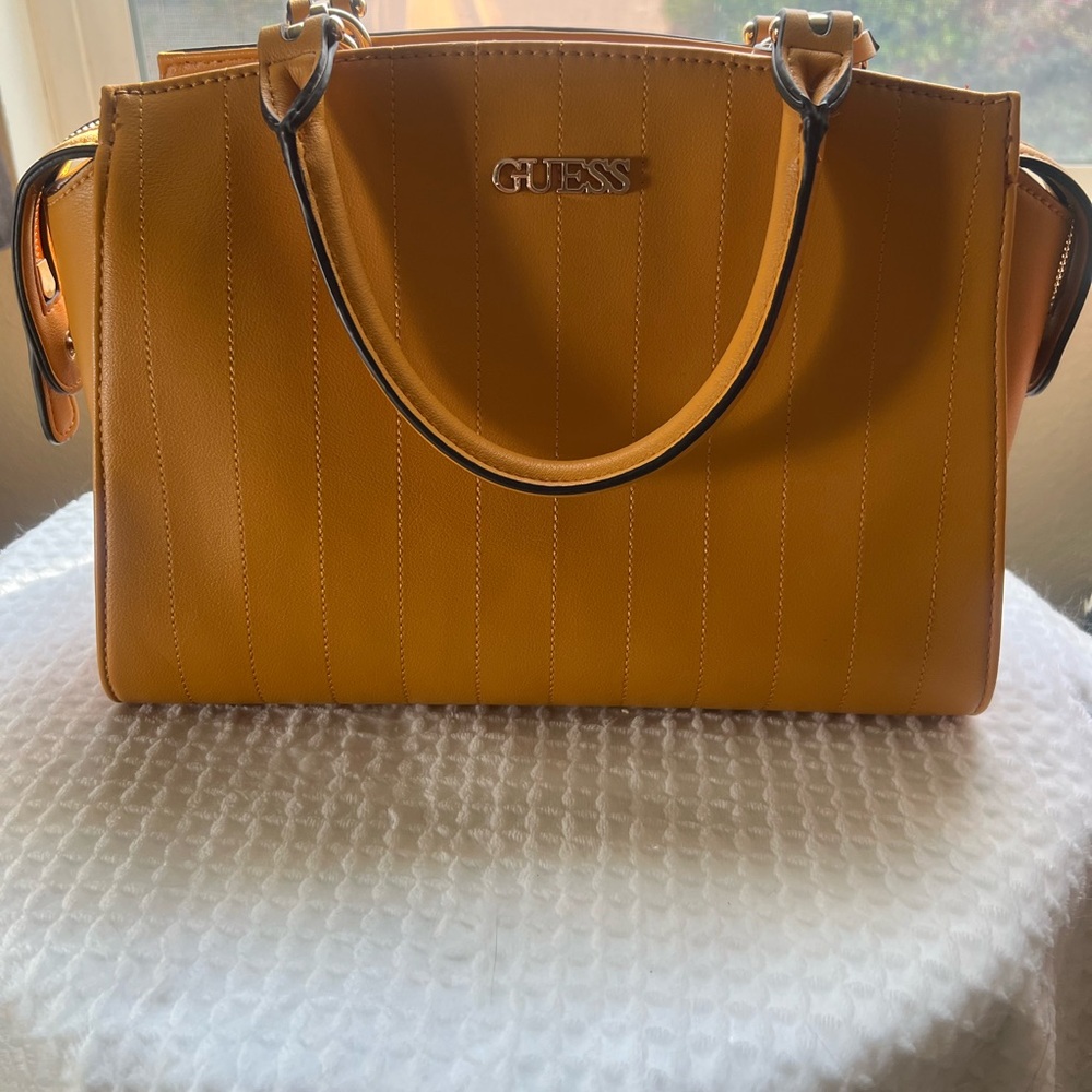 GUESS Mustard Yellow Satchel Bag